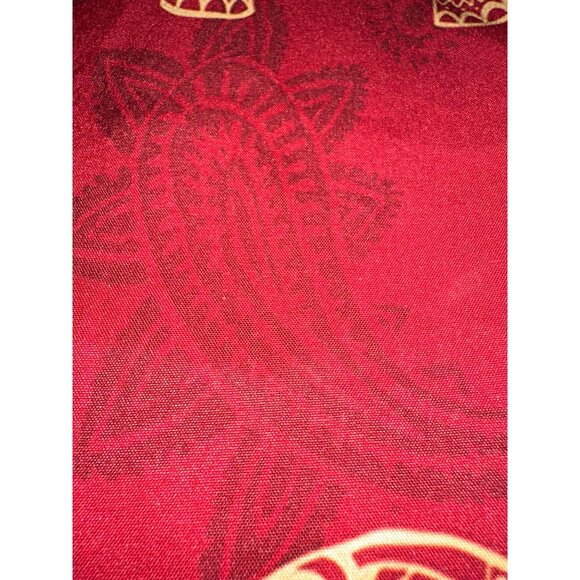 CCC Vintage Red Elephant Print Long Sleeve Button Up Shirt Stylish Travel India - Picture 8 of 8